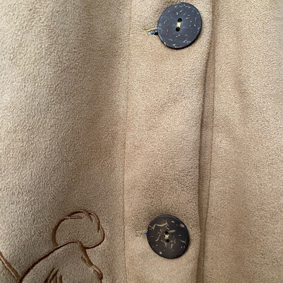 Vintage Disney Tinkerbell Suede Sherpa Jacket XL Y2K - Picture 7 of 10